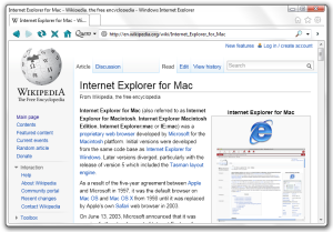 latest version for internet explorer for mac